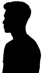 Male Silhouette Side Profile on Dark Background � Minimalist Portrait