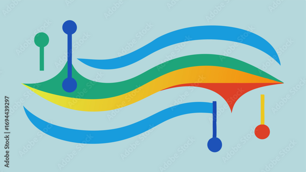 Aufkleber flow dynamics a visual depicting the flow of liquid through the microchannels with arrows and colore