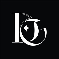 Initial letter DC logo design 
