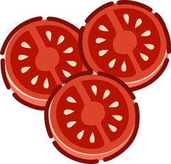 illustration of Sliced tomato