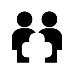 Abstract health care logo design with family figures symbol wellness illustration