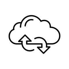 Cloud with circular arrows symbol exchange sync