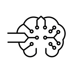 Abstract brain circuitry network symbol technology