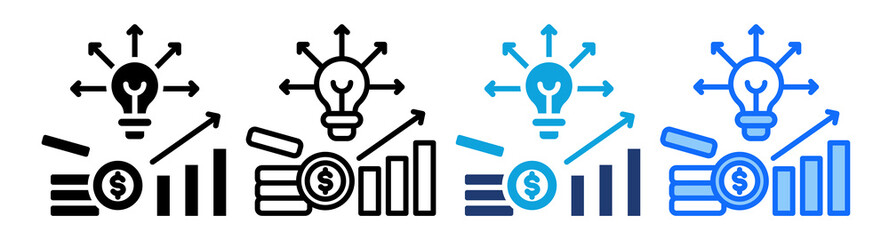 Growth Opportunity icon Multi Style Vector Illustration