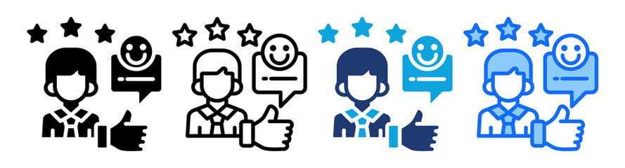 Customer Experience icon Multi Style Vector Illustration