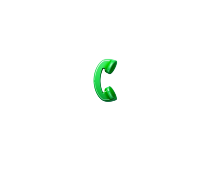 Green telephone receiver icon isolated on transparent background number eight on green background - Powered by Adobe