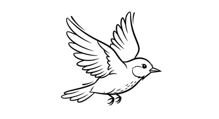 Obraz premium A beautiful bird takes flight wings spread wide against a clear sky