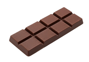 Fototapeta premium Indulge in Decadence A Tempting Milk Chocolate Bar Isolated on Transparent Backdrop, Perfect for Sweet Treats, Confectionery Designs, and Delicious Dessert Creations
