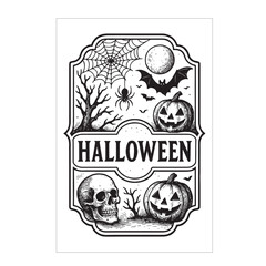 Spooky Halloween Label Design