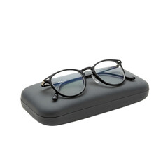 Stylish glasses with a case designed for protection and portability.