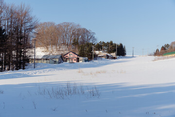 winter landscape with house