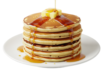Indulge in a Decadent Stack of Golden Pancakes Drenched in Sweet Maple Syrup and Melting Butter A Culinary Delight for Breakfast Brunch or Any Time of Day