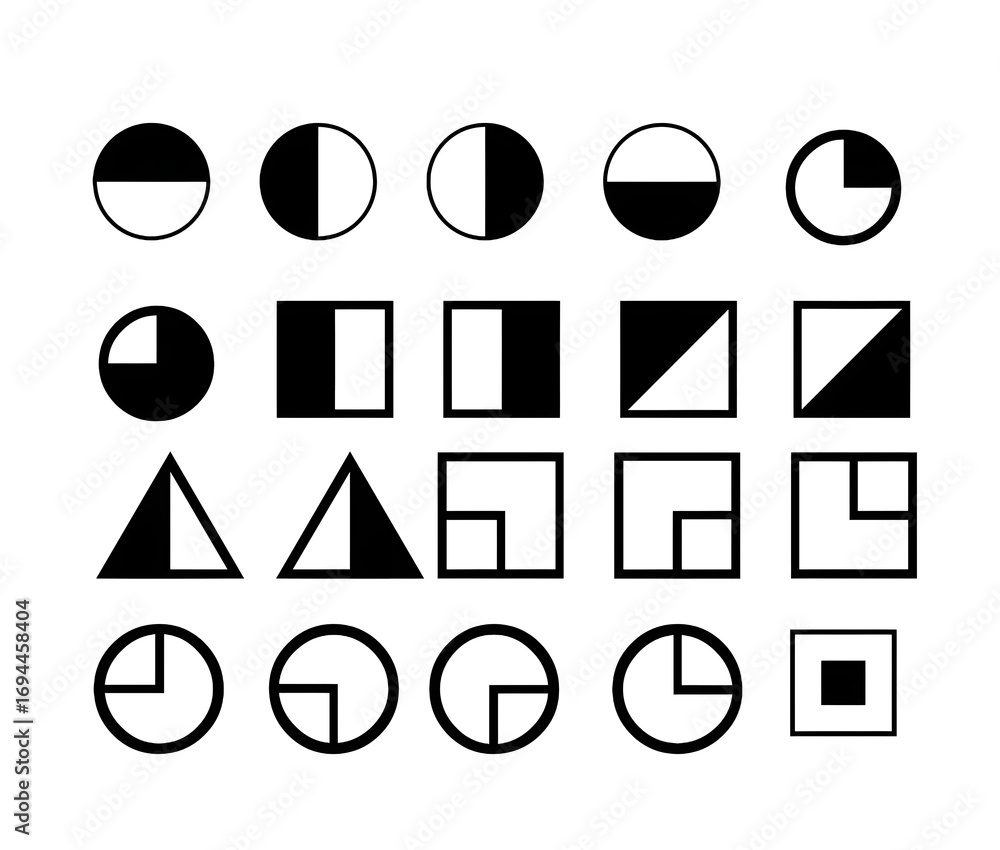 Fototapete a collection of media player buttons and icons for web design