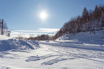 winter landscape in the mountains