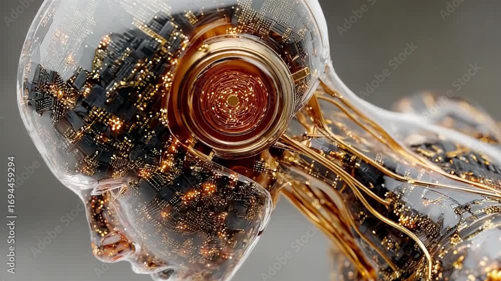 Poster technological marvel: an intricate and mesmerizing image that unveils the inner workings of a human-