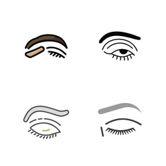 Eye & Brow Icon, Eyebrow Shape Icon, Eye Care Symbol, Eye Look Design, Facial Feature Icon