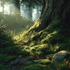 Sunlit Forest Floor