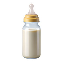 Baby bottle with milk isolated on transparent background the perfect way to feed your little one with essential nutrients