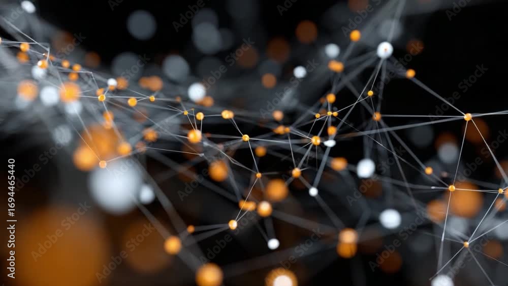 Aufkleber network connections: an intricate network of interconnected nodes and lines, shimmering with an ethe