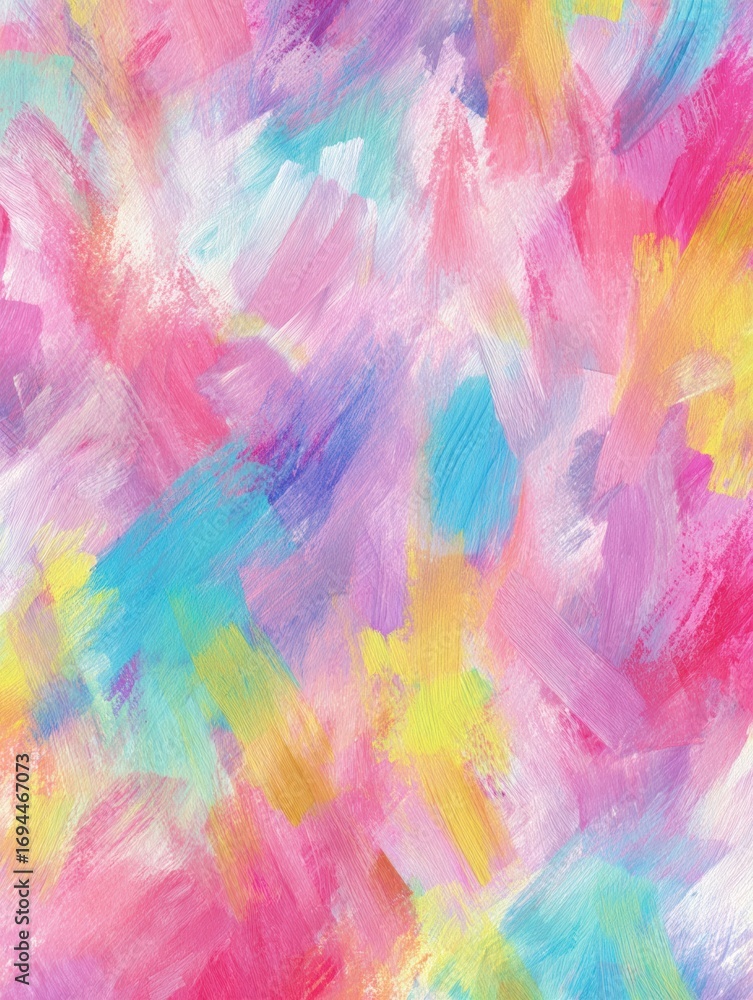 Poster abstract colorful paint strokes creating a vibrant and lively background in pastel shades for artist