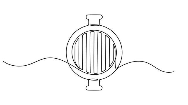 bbq grill continuous one line drawing animation, Self drawing line animation Kettle barbecue Charcoal Grill continuous line drawn concept video, Abstract grill, barbecue. Self drawing animation one
