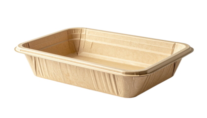 Palm Leaf Food Tray Isolated on Black Background