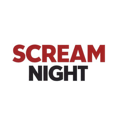 Fototapeta premium Scream night text with transparent background creates dramatic and bold effect perfect for horror or Halloween themed designs