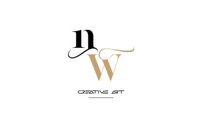 NW, WN, N, W abstract letters logo monogram