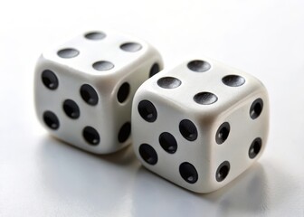 Two dices with black dots removed