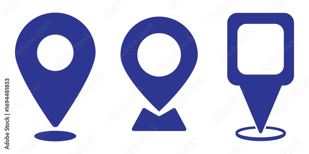 Poster location icon. map pin icon set. location marker. location pin. modern map marker collection. pinpoi