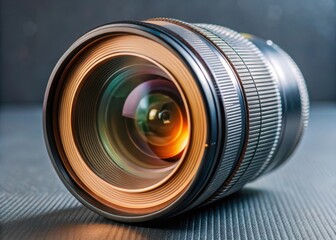 High-quality camera lens isolated on a white background