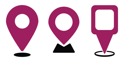 Location icon. Map pin icon set. location marker. location pin. Modern map marker collection. Pinpoint. GPS location symbol. navigation icon. Design can use for web and mobile app. Vector illustration