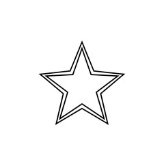 Outline Star Icon Isolated on White Background for Design Elements