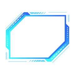 Futuristic Gradient Tech Frame Borders UI & Streaming Panel Elements