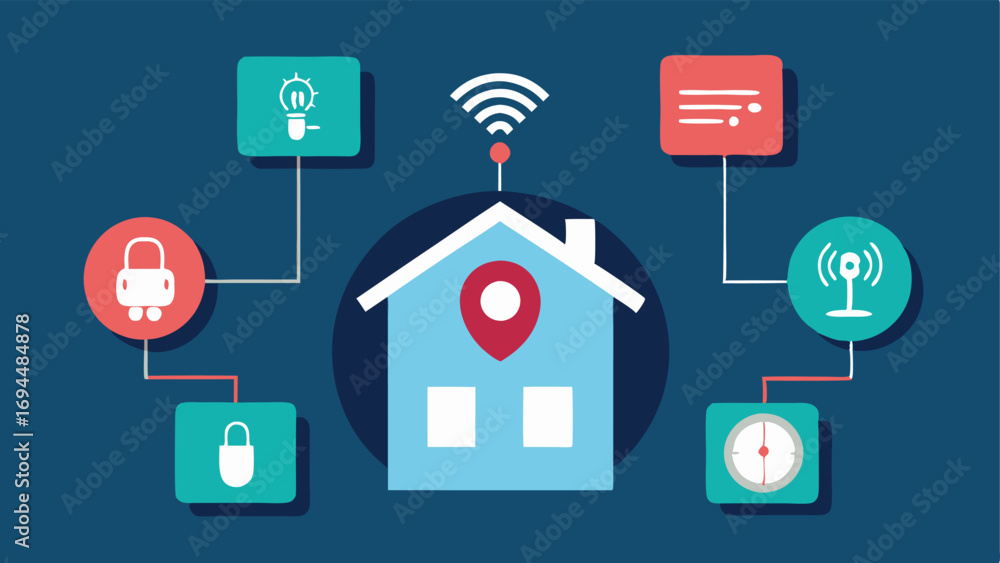 Poster emergency alert an individual using a smart home system to send a voice alert for help in case of an