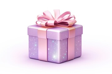 Obraz premium Gift box white background celebration anniversary.