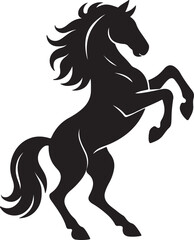 Standing horse silhouette illustration 