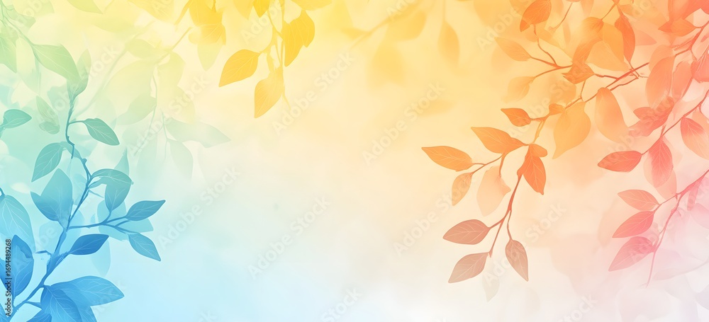 Poster a gradient background with a soft blue and orange color scheme,