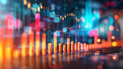 Dynamic data visualization insights for retail analytics  futuristic e commerce metrics background