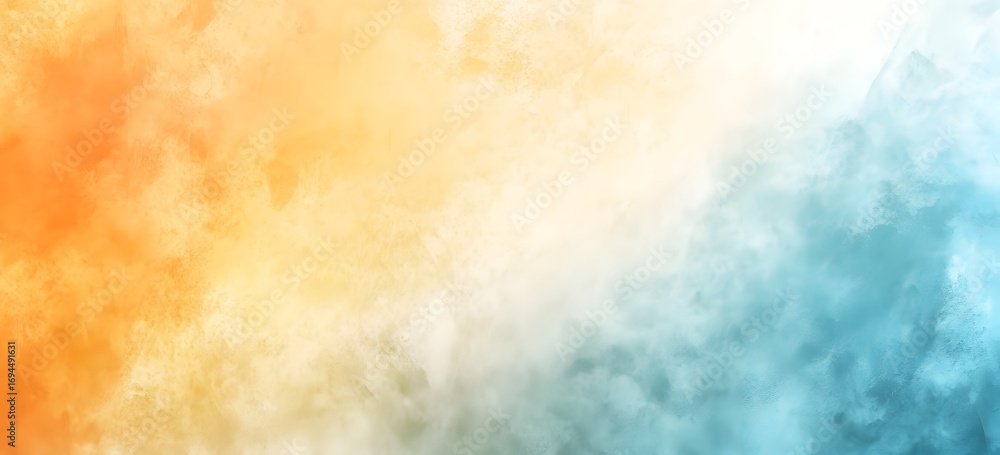 Poster a gradient background with a soft blue and orange color scheme