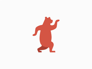 Playful bear cub dancing with joy, a charming and whimsical character for your creative projects