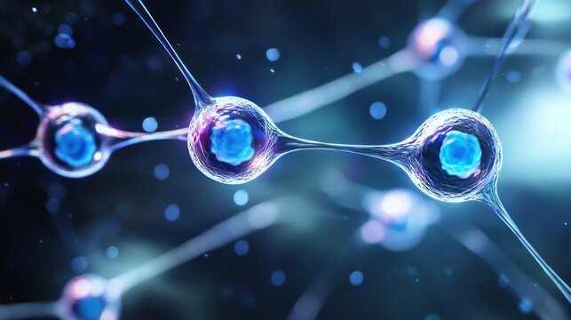 Abstract representation of metaphase in cellular mitosis. 