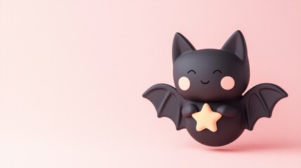 Obraz premium Adorable bat with a star 