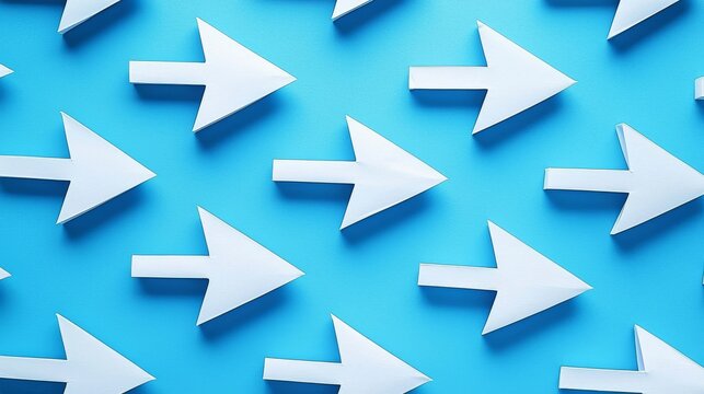 Clean and minimalistic design featuring directional arrows.