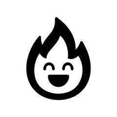 character emotion fire joy vector on white background
Vector icon character with emotion