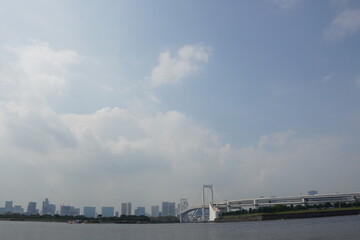 Fototapeta premium お台場海浜公園から空を見上げて