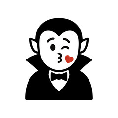 character emotion vampire kiss vector on white background
Vector icon character with emotion