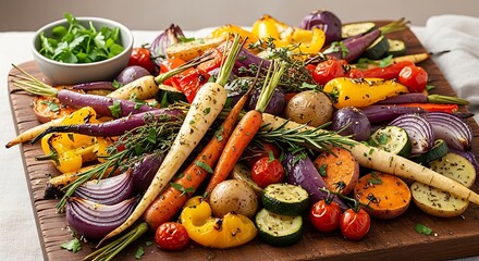 Roasted Vegetables with Autumn Harvest.