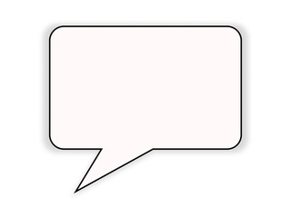 Speech bubble illustration. Single, framed, simple speech bubble.
