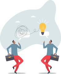 Problem solving skill to think of solution, creativity to solve difficult issue, resolution or coaching to help trouble,business concept.about a man and his life.